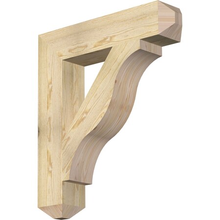Ekena Millwork Funston Craftsman Rough Sawn Bracket, Douglas Fir, 6"W x 30"D x 34"H BKT06X30X34FST04RDF